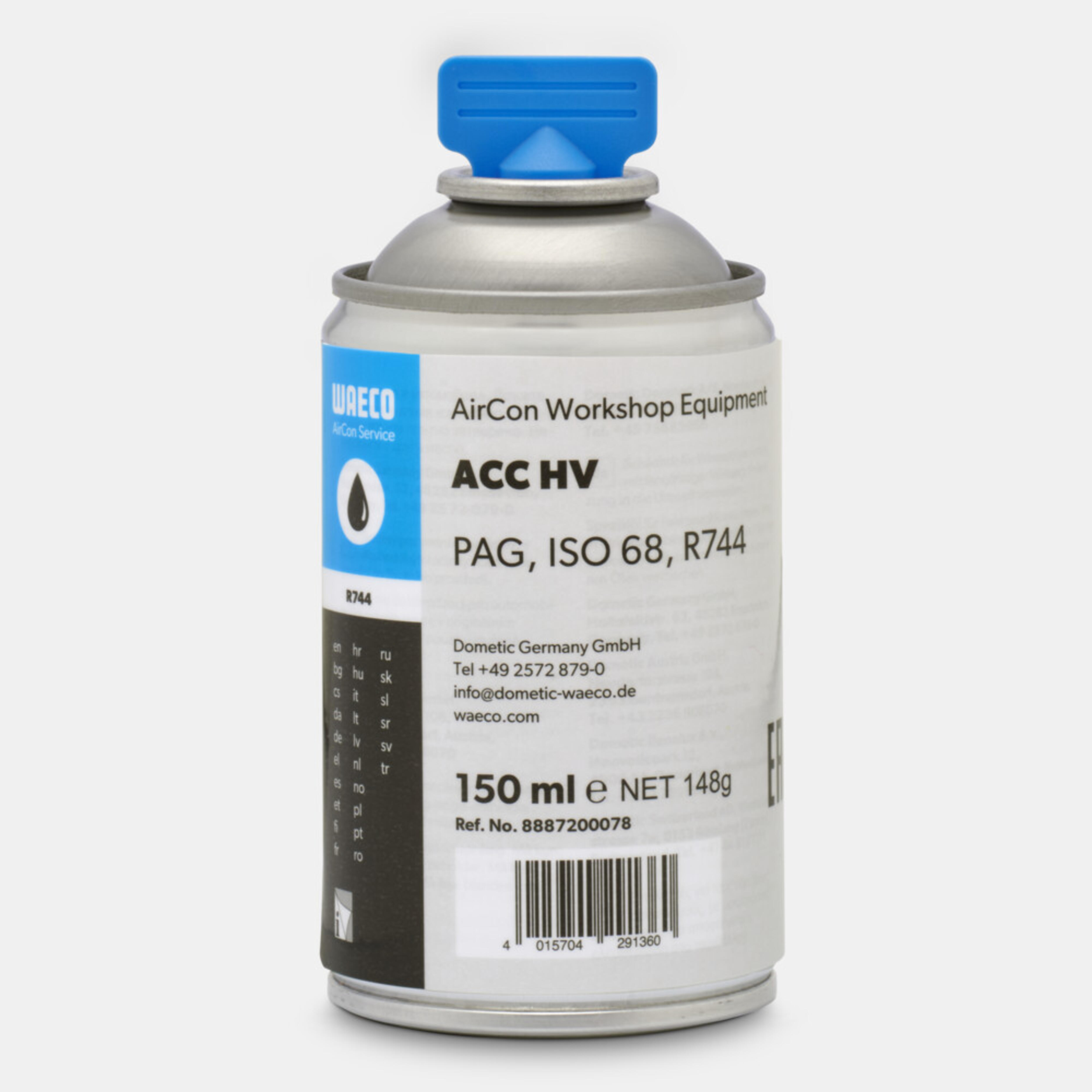 WAECO ACC HV - Huile PAG ACC HV ISO 68 pour R744, système d’huile Profi, 150 ml