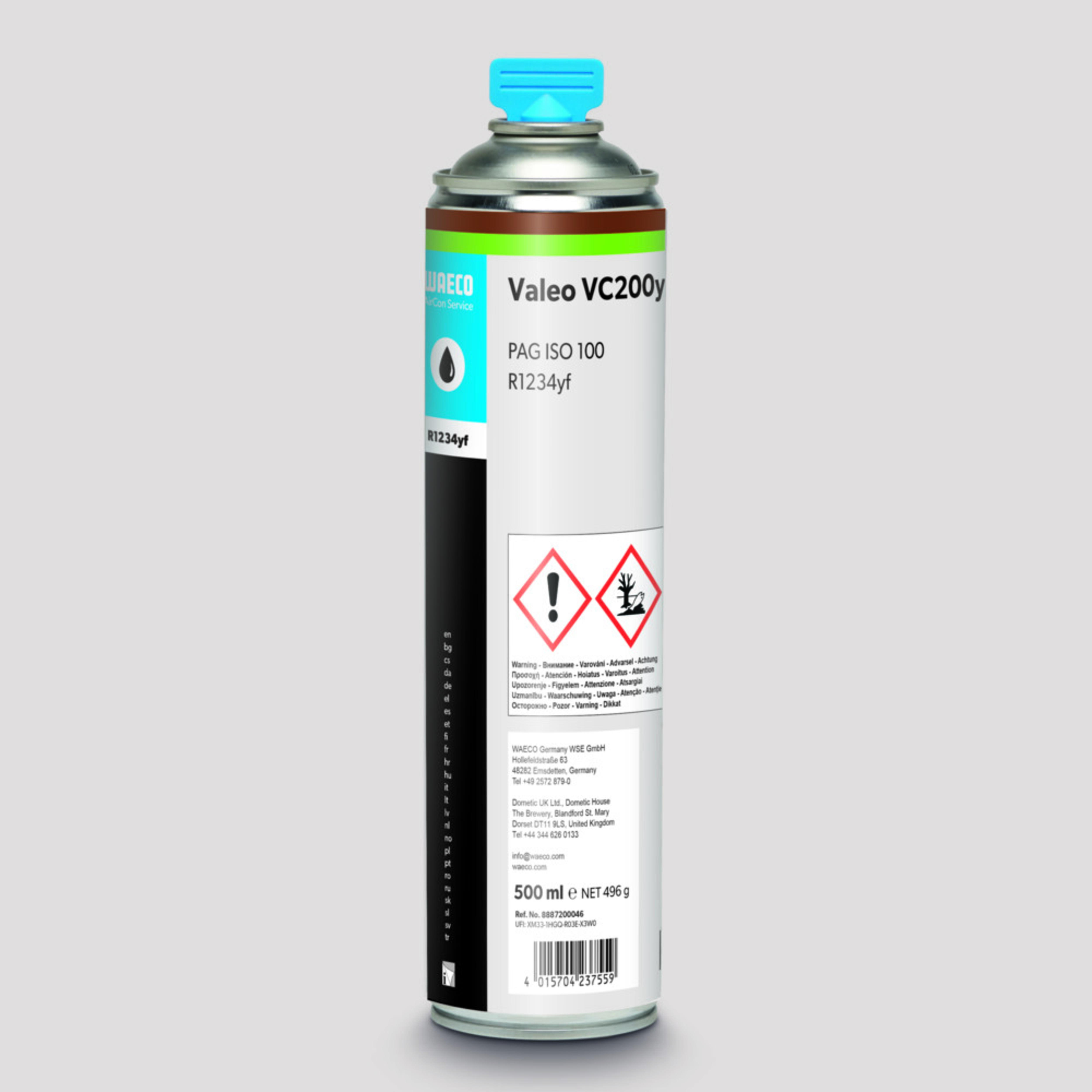 WAECO Valeo VC200yf - Huile PAG Valeo VC200yf ISO 100 pour R1234yf, système d’huile Profi, 500 ml