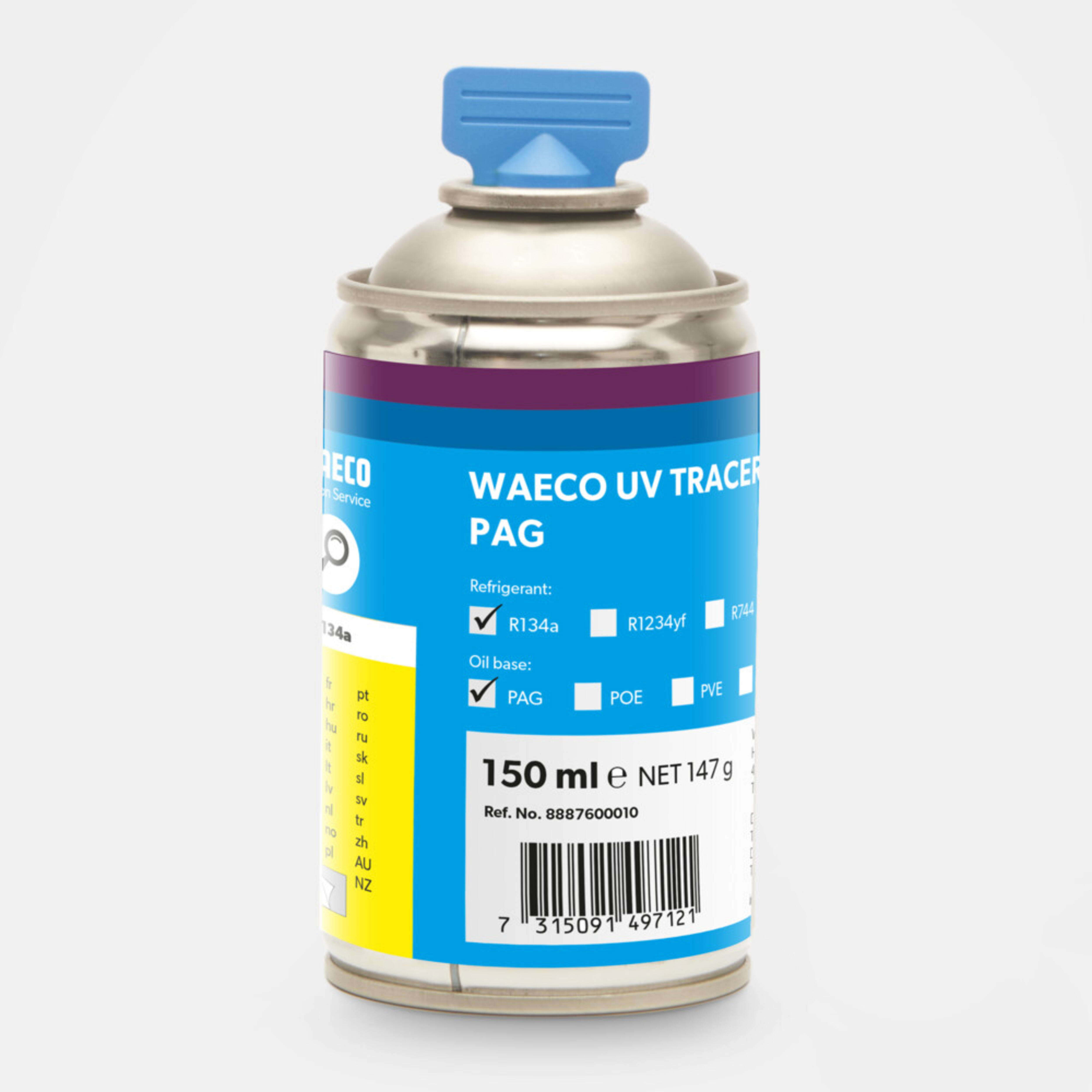 WAECO Tracer UV R134a - WAECO Tracer UV-Farbstoff, PAG-Öl-basiert, für R134a, Profi-Ölsystem, 150 ml