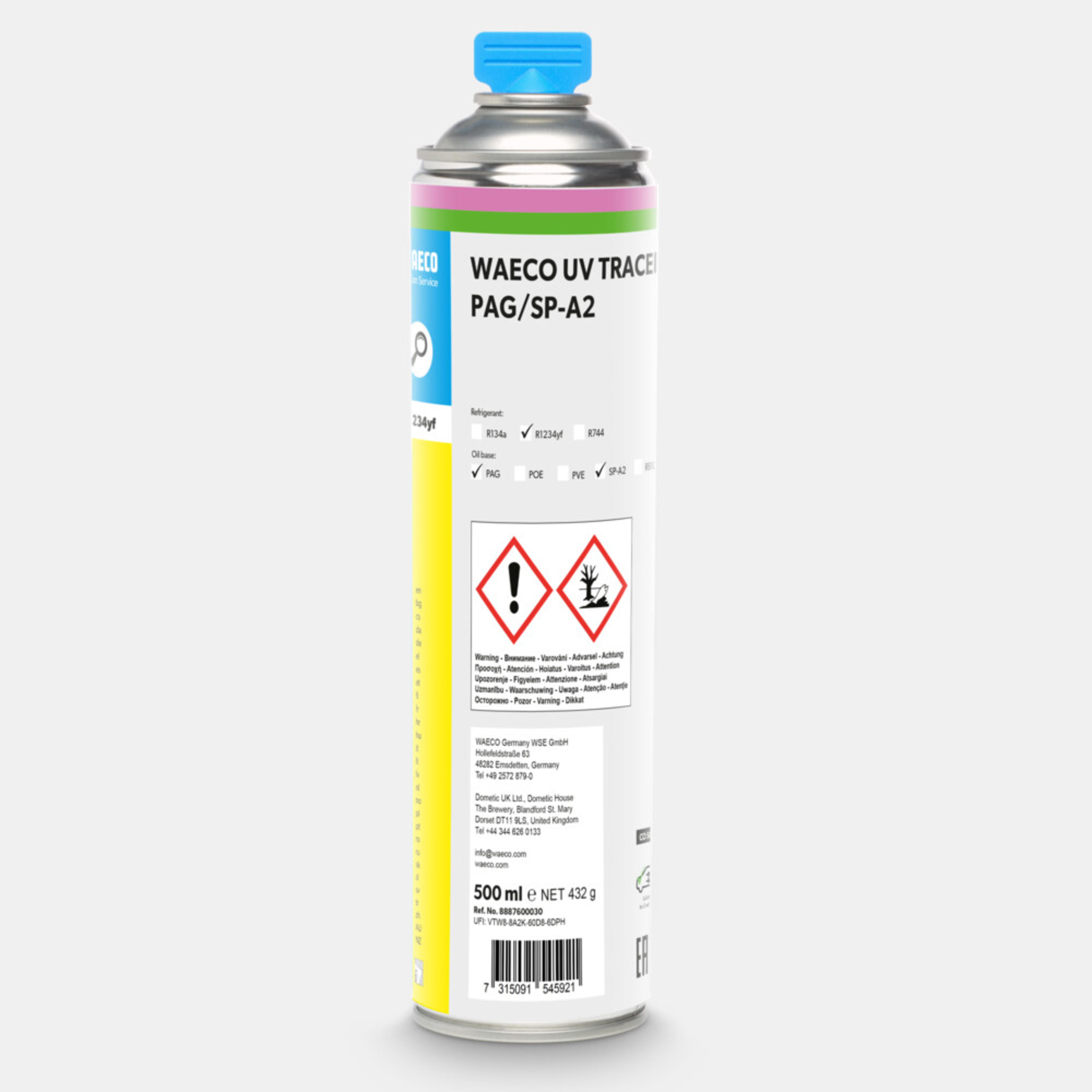 WAECO Tracer UV R1234yf - WAECO UV Tracer PAG / SPA2, R1234yf, Profi-Ölsystem, 500 ml