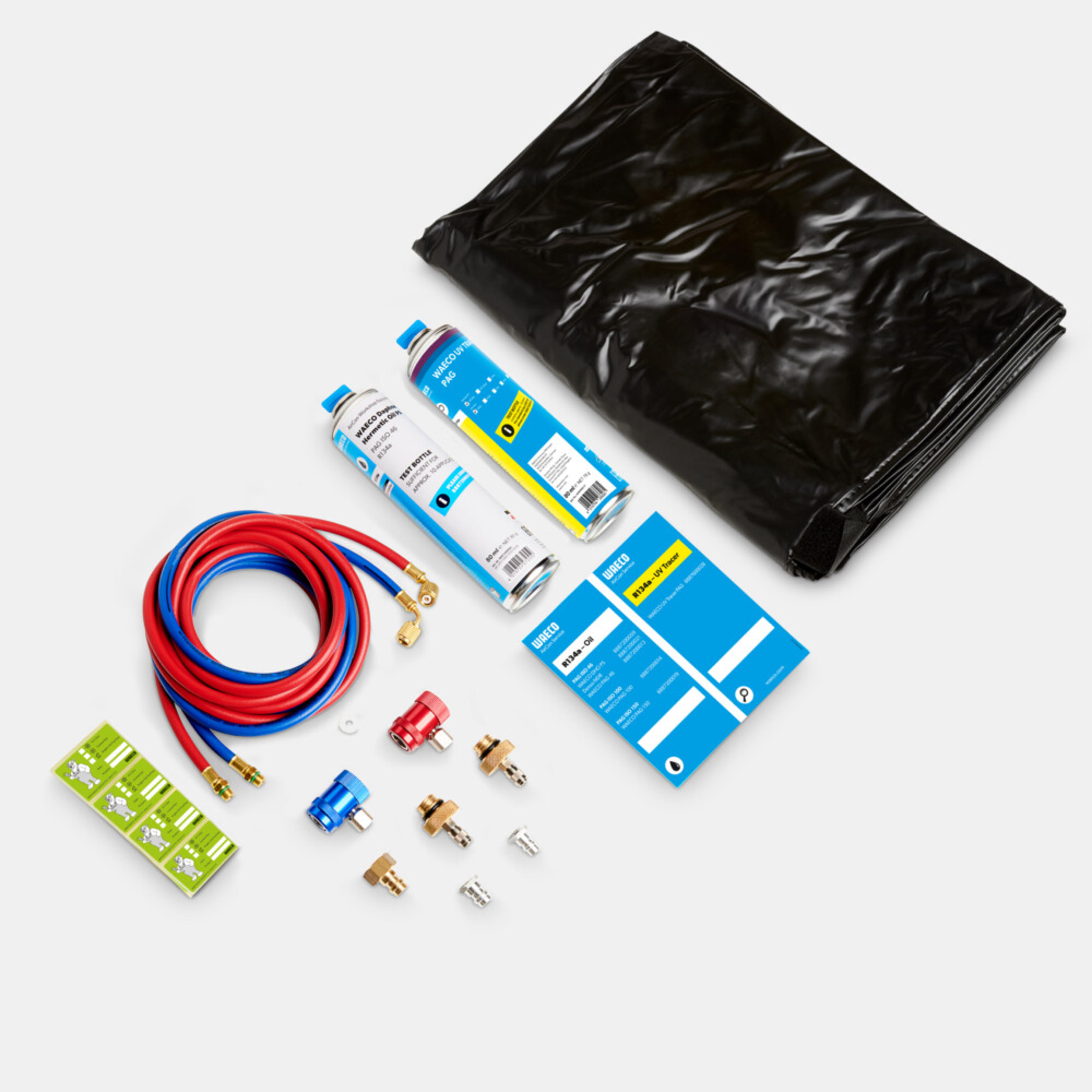 WAECO ASC7 CK8 - Tilkoblingssett for A/C servicestasjoner for R134a, R513A eller R456A 8 m