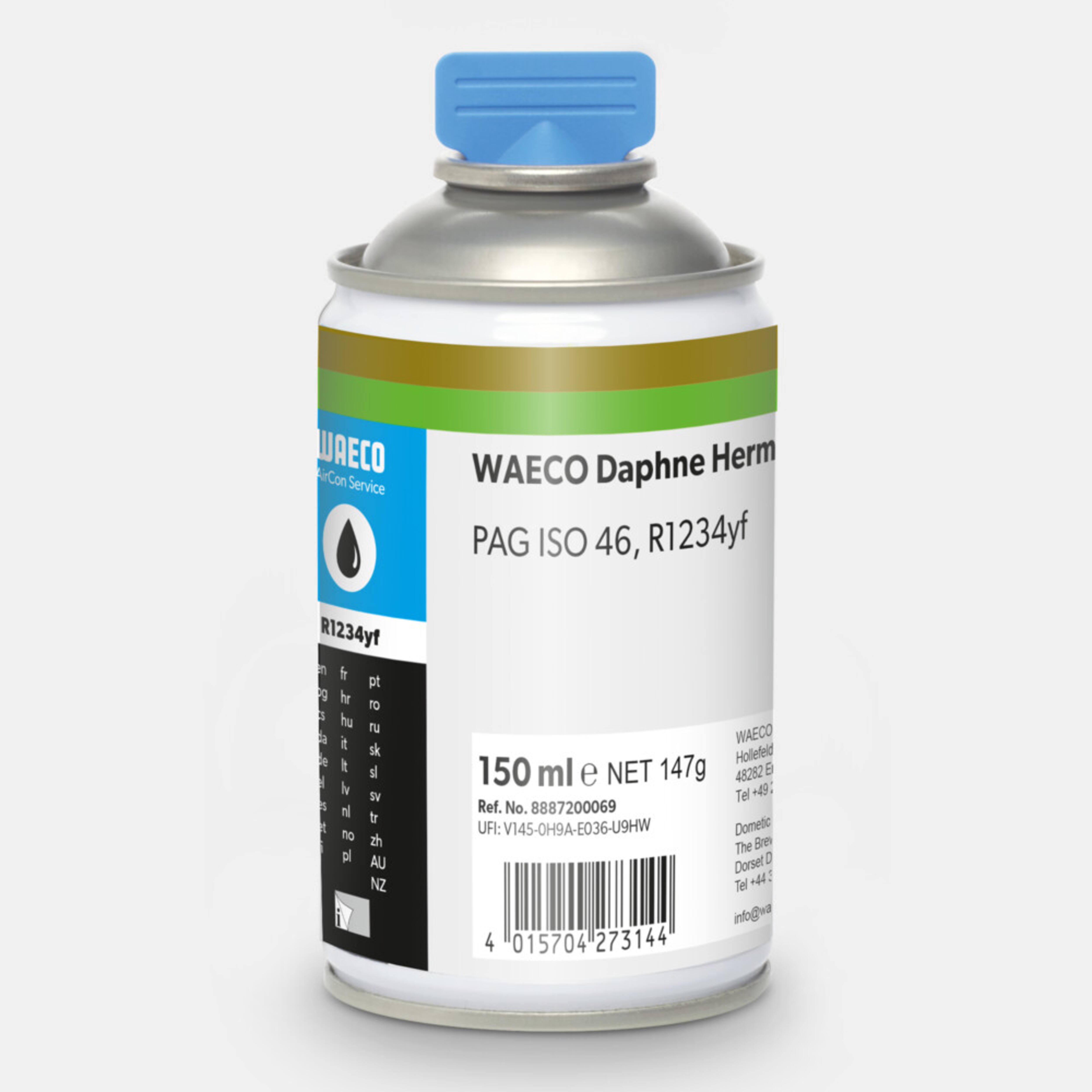 WAECO DHO R1234yf - Huile PAG DHO 1234yf ISO 46 pour R1234yf, système d’huile Profi, 150 ml