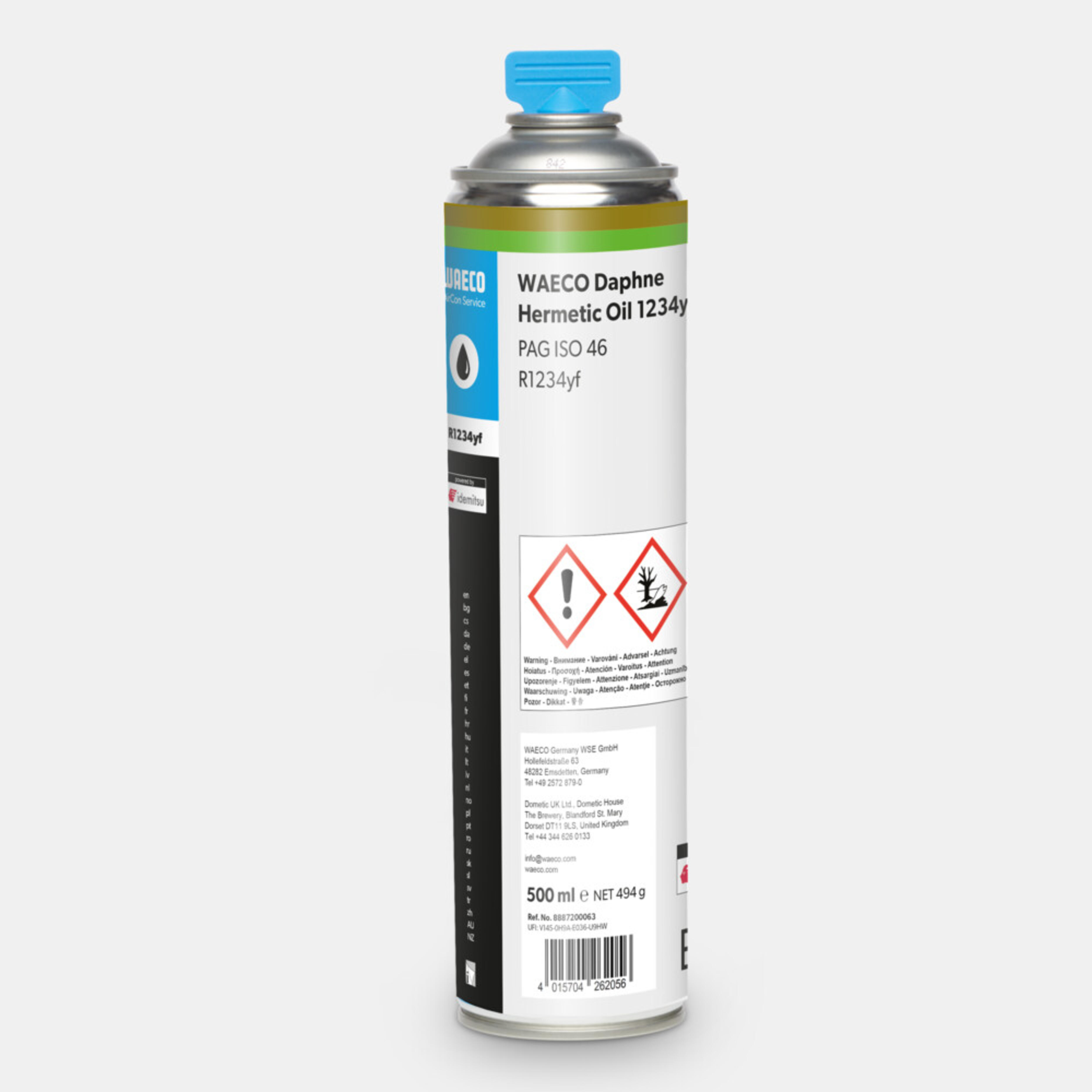 WAECO DHO R1234yf - Huile PAG DHO 1234yf ISO 46 pour R1234yf, système d’huile Profi, 500 ml