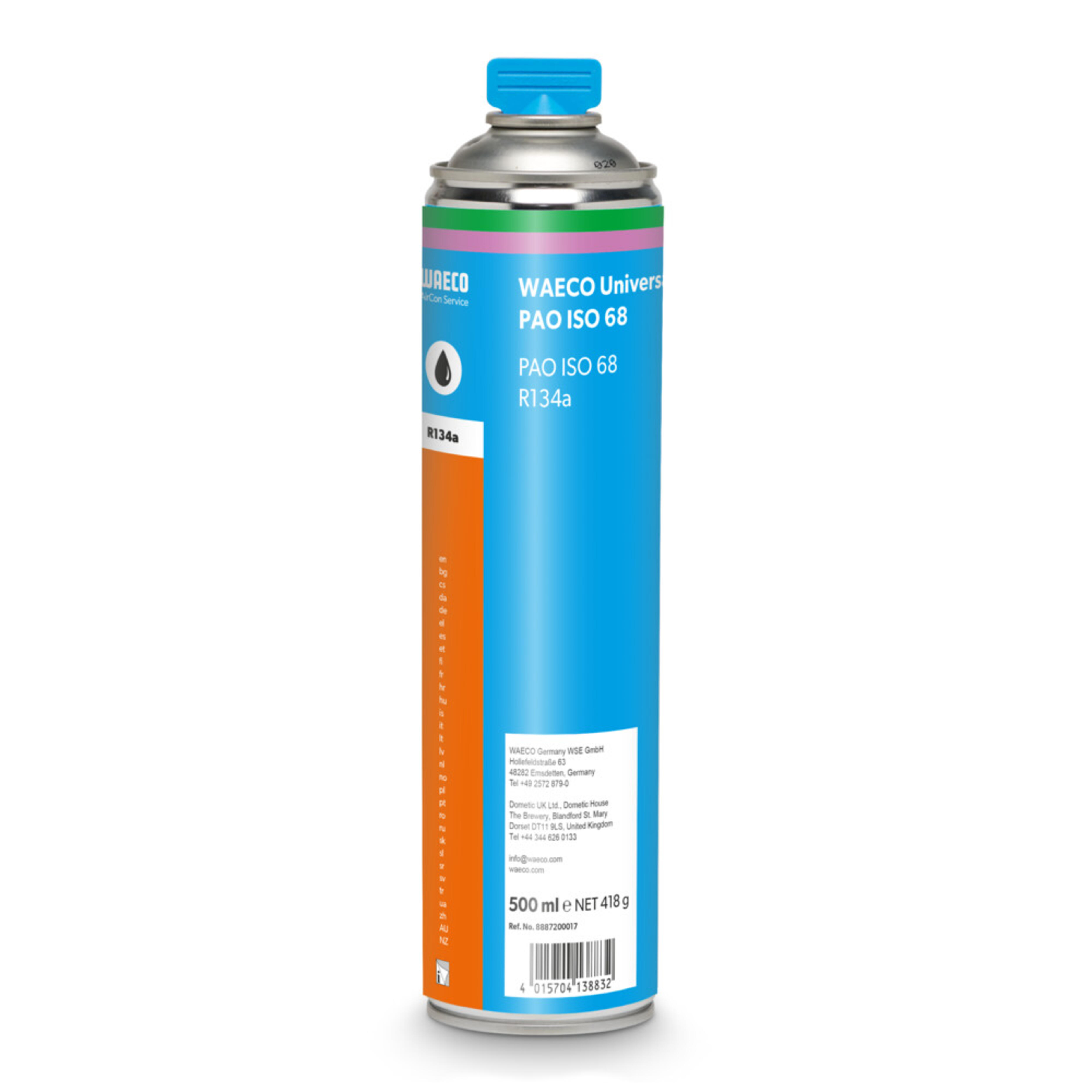 WAECO PAO ISO 68 - Huile PAO ISO 68 pour R134a, système d’huile Profi, 500 ml